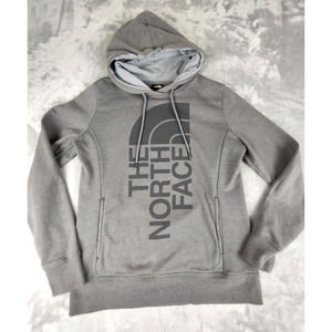 The North Face Women's Sweatshirt M Gray Hoodie‎ Drawstring Kangaroo Pocket